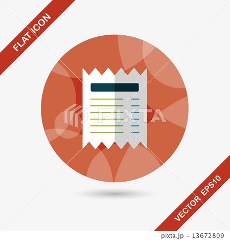 shopping credit card bill flat icon with long shadow,eps10 shopping credit card bill flat icon with long shadow,eps10 13672809