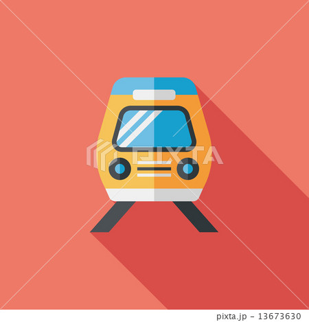 Transportation train flat icon with long shadow,eps10 13673630