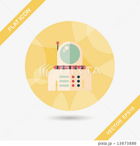 Space Astronaut flat icon with long shadow, eps10 Space Astronaut flat icon with long shadow, eps10 13673886