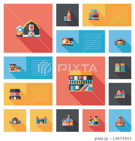Building ui flat design background set, eps10 Building ui flat design background set, eps10 13673955