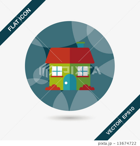 Building house flat icon with long shadow,eps10 Building house flat icon with long shadow,eps10 13674722