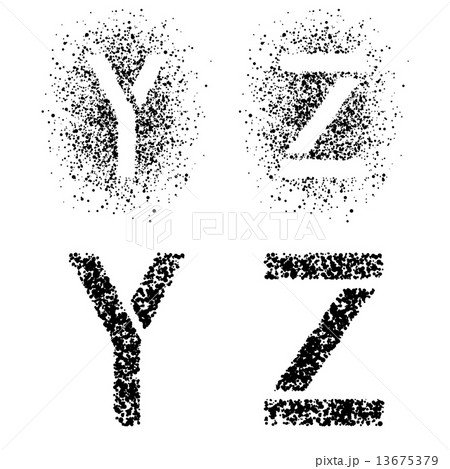 stencil angular spray font letters Y Z stencil angular spray font letters Y Z 13675379