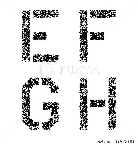 stencil angular spray font letters E F G H stencil angular spray font letters E F G H 13675381