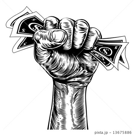 Fist holding money concept 13675886