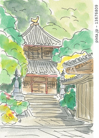 岩屋寺二重塔 13676809