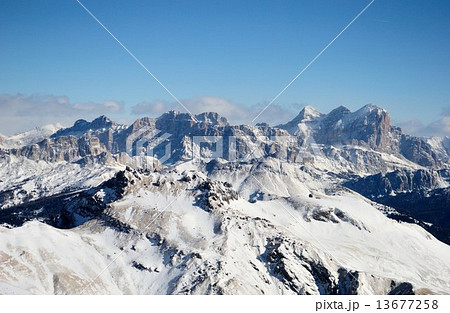 Winter alps - Italy Dolomites 13677258