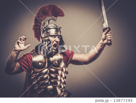 Legionary soldier ready for a war 13677293