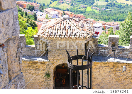 Ancient lantern in the fortress of San Marino Ancient lantern in the fortress of San Marino 13678241