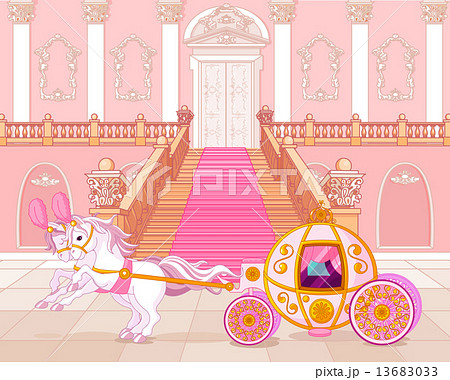 Fairytale Pink Carriageのイラスト素材