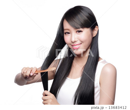 Woman with health hair care Woman with health hair care 13683412