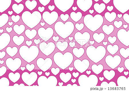 背景 素材 壁紙 バレンタインデー ホワイトデー ハートマーク ハート模様 愛 Love デコ のイラスト素材 13683765 Pixta