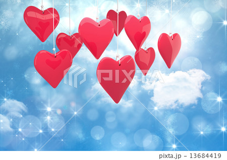 Composite image of love hearts 13684419