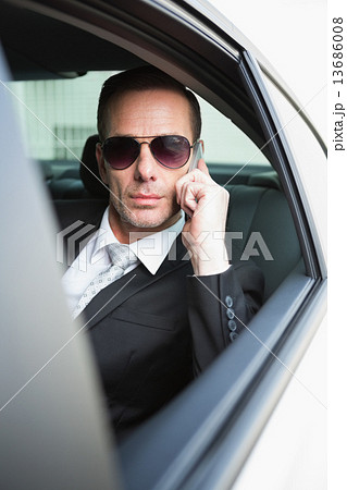 Businessman on the phone wearing sunglasses 13686008