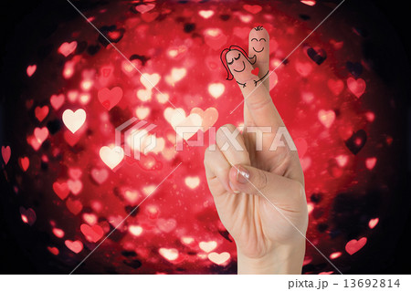 Composite image of fingers crossed like a couple Composite image of fingers crossed like a couple 13692814
