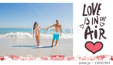 Composite image of cute valentines couple Composite image of cute valentines couple 13692964