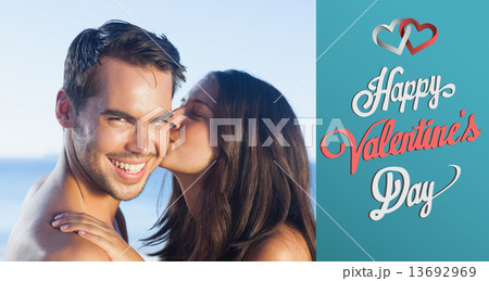 Composite image of cute valentines couple 13692969