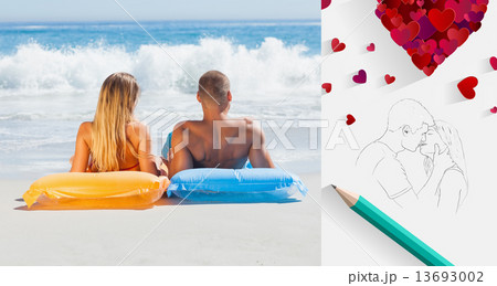 Composite image of cute valentines couple 13693002
