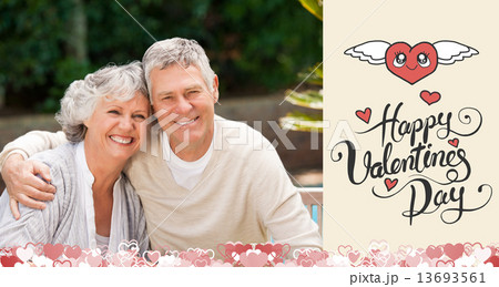 Composite image of cute valentines couple 13693561