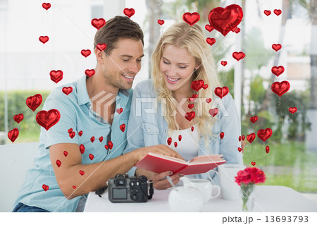 Composite image of cute valentines couple Composite image of cute valentines couple 13693793
