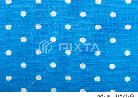 Blue cotton fabric texture with dots Blue cotton fabric texture with dots 13694635