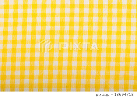 Cotton fabric texture yellow plaid 13694718