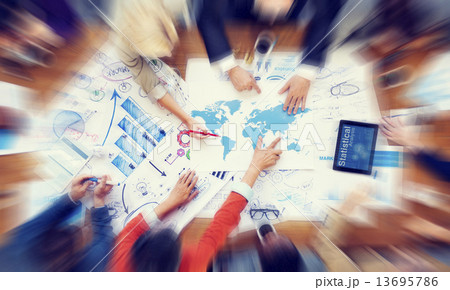 Diverse People Working and Global Business Concept 13695786