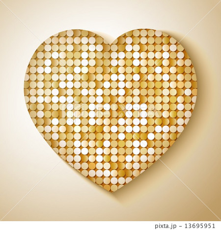 Shiny sequins heart. Eps 10 vector illustration 13695951