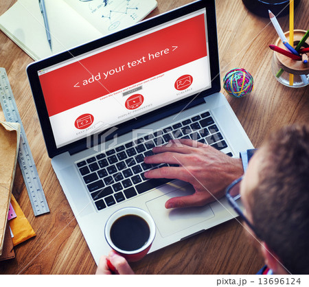 Businessman Web Design Copy Space Concept 13696124