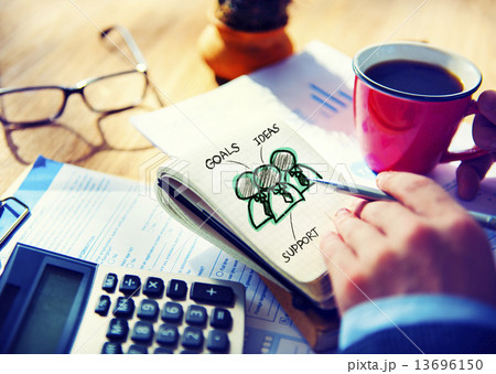 Office Writing Working Team Goals Ideas Support Concept Office Writing Working Team Goals Ideas Support Concept 13696150