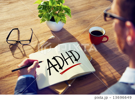 Business Man with Notepad and ADHD Concepts 13696649