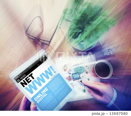 Digital Online News Headline World Wide Web Concept 13697080