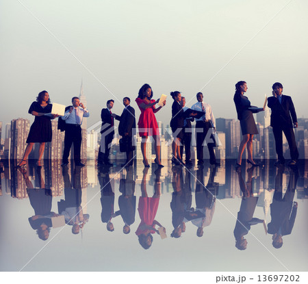 Business People Meeting Working City Concept 13697202