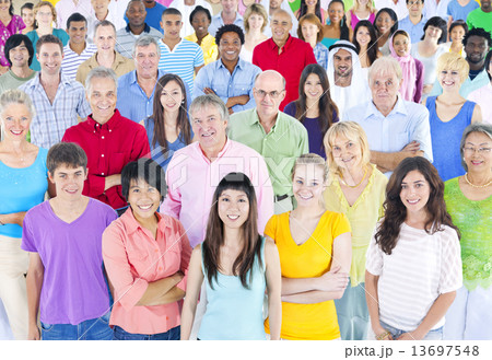 large multi-ethnic group of people large multi-ethnic group of people 13697548