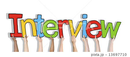 Group of Hands Holding Interview Word Concept Group of Hands Holding Interview Word Concept 13697710