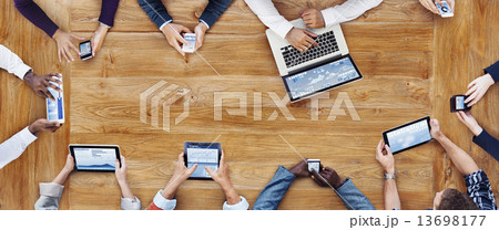 Business People Working with Technology 13698177