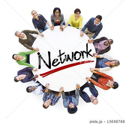Group of People Holding Hands Around Letter Network 13698788