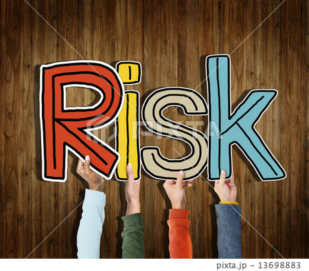 Group of Diverse People's Hands Holding Risk 13698883