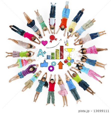 Group of Children Circle and Education Concept 13699111