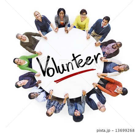 Hands Holding Around the Volunteer Concepts 13699268