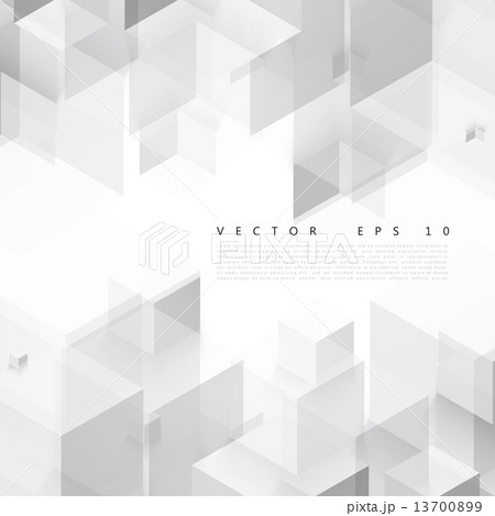 Vector Abstract geometric shape from gray cubes.  13700899