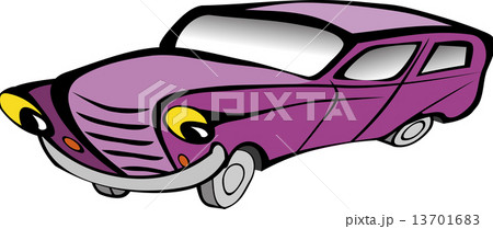 Funny old car cartoon 13701683