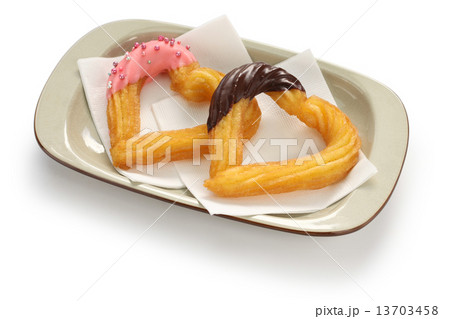 手作りチュロス、バレンタインデザート 手作りチュロス、バレンタインデザート 13703458