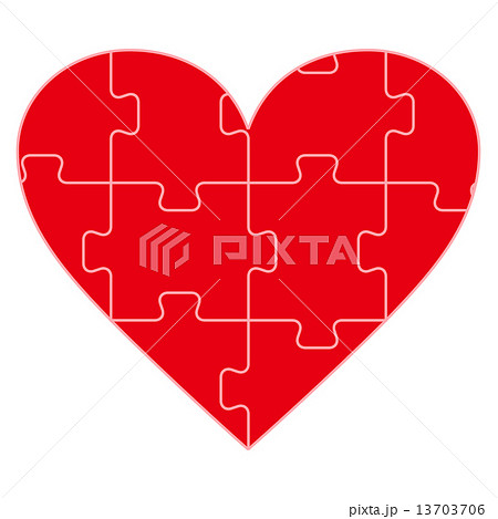 ハートのパズルのイラスト素材 [13703706] PIXTA