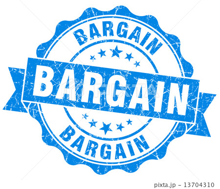 bargain blue vintage isolated seal bargain blue vintage isolated seal 13704310