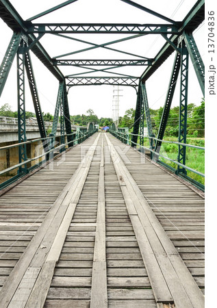 Historical bridge over the pai river in Mae hong son, Thailand Historical bridge over the pai river in Mae hong son, Thailand 13704836