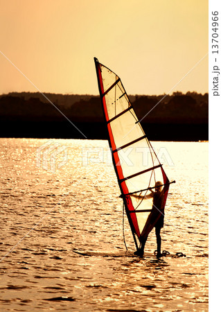 Sunset windsurfing Sunset windsurfing 13704966