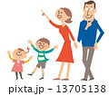 家族4人　注目する01 13705138