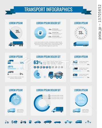 Transportation Infographic Elements. 13705652