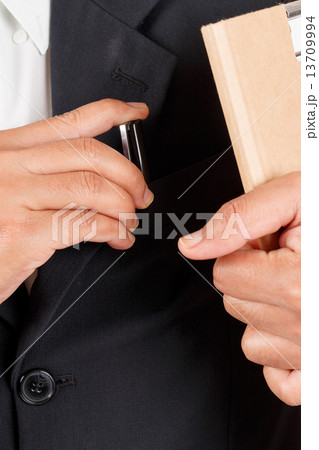 Businessman working with documents sign up contract 13709994