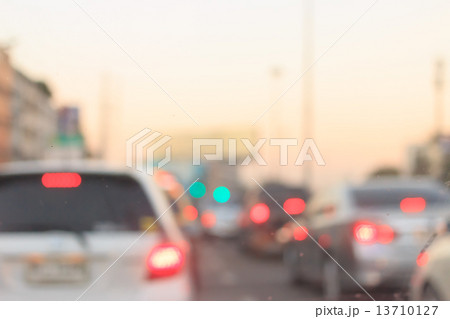 abstract car light on street 13710127